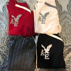 3 L AE Zip-up Sweaters 1 Abercrombie XL Sweater